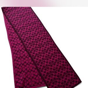 Coach-Women's Reversible Patterned Winter Scarf